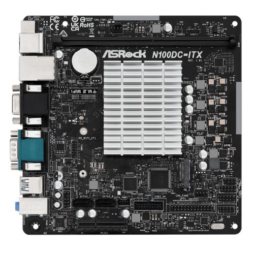 Image of Asrock N100DC-ITX Integrated Intel Quad-Core N100 Mini ITX 1 DDR4...