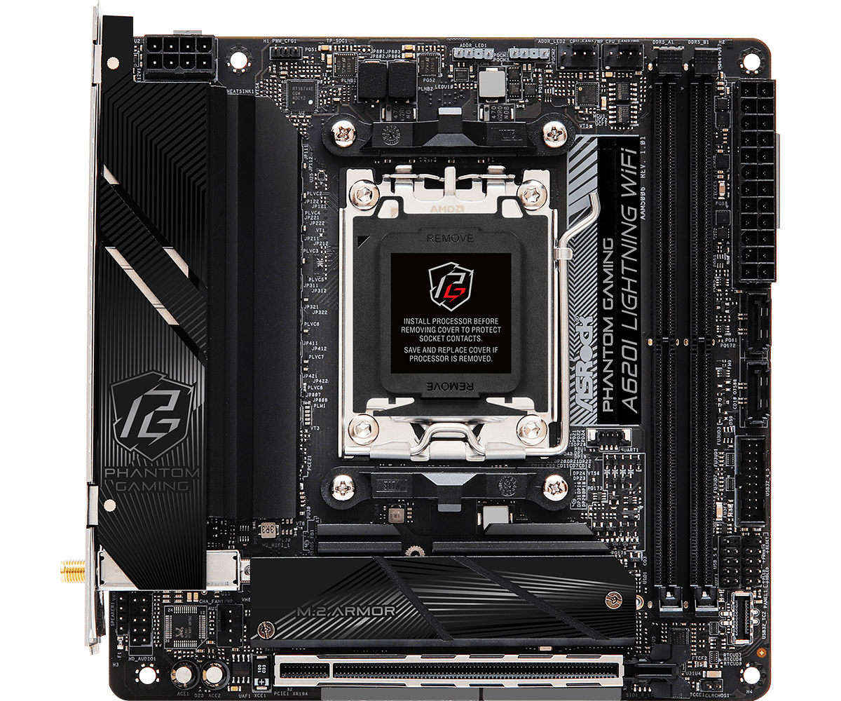 Image of Asrock A620I Lightning WiFi AMD A620 Socket AM5 mini ITX