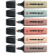 STABILO BOSS NatureColors marker 6 pc(s) Chisel tip Black, Bronze, Brown, Green, Grey, Light Green
