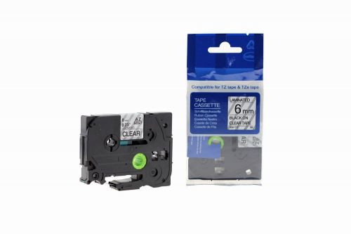 CTS Compatible Brother P-Touch TZe-111 Black on Clear also for TZ-111 Label Cassette