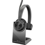 HP Poly Voyager 4310 - Headset - on-ear - Bluetooth - wireless, wired - USB-A - black - Certified for Microsoft Teams