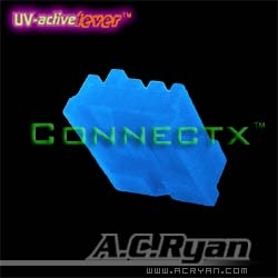 Image of AC Ryan Connectx Floppy Power 4pin Female - UVBlue 100x Blue