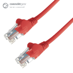 connektgear 20m RJ45 CAT5e UTP Stranded Flush Moulded Network Cable - 24AWG - Red