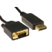 Cables Direct DisplayPort - VGA, 1m VGA (D-Sub) Black