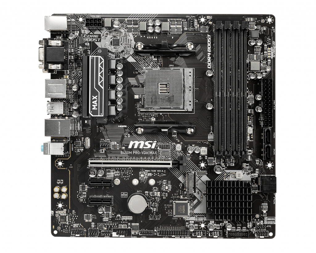 Image of MSI B450M PRO-VDH Max AMD B450 Socket AM4 micro ATX