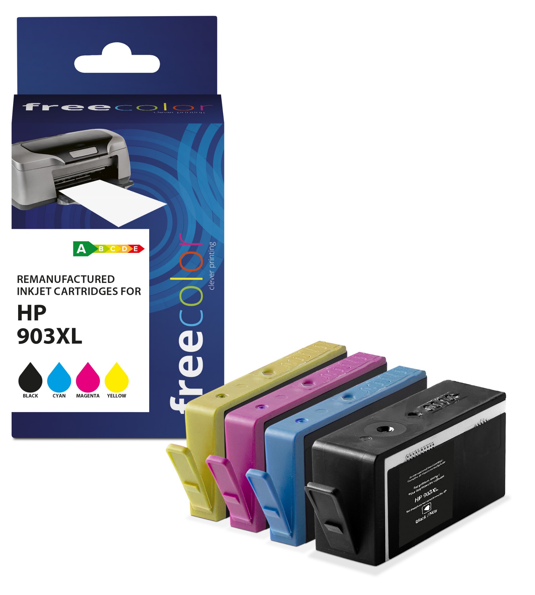 Freecolor K10635F7 ink cartridge 4 pc(s) Compatible Black, Cyan, Magenta, Yellow