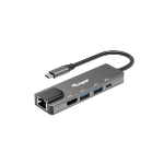 Equip USB-C 5 in1 Multifunction Adapter, HDMI, Gigabit LAN, USB 3.2 GEN1, 100W USB PD