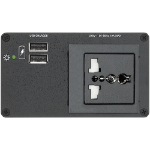 Extron AC+USB 212 MULTI socket-outlet Black