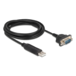 DeLOCK 67321 seriële kabel Zwart 1,8 m USB Type-A RS-232