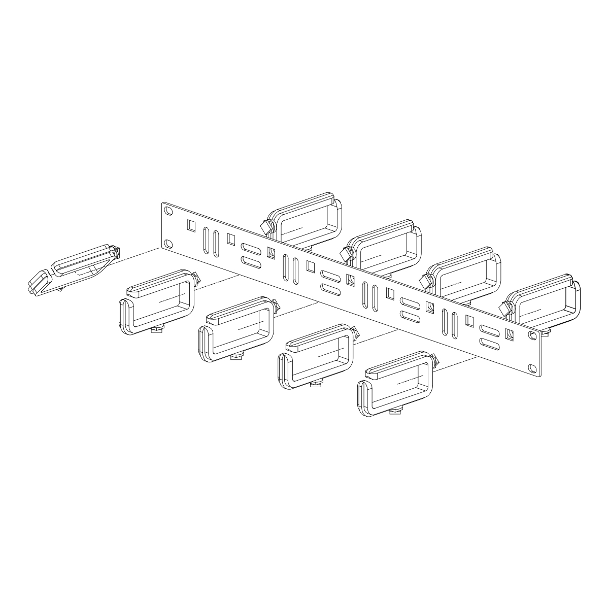 Vertiv CM-09 rack accessory Cable management panel