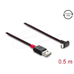DeLOCK 81549 USB cable USB 2.0 0.5 m USB A USB C Red, Black