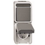 Merten MEG3495-8029 outlet box Type F Grey
