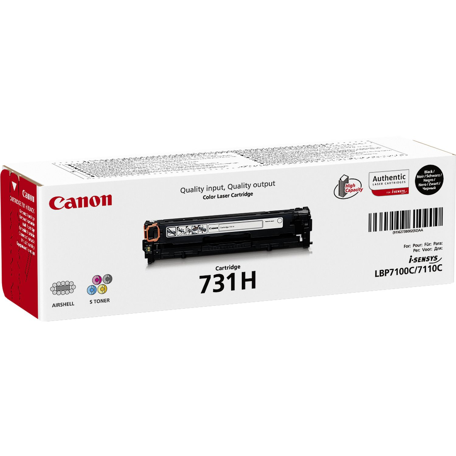 Image of Canon 6273B002/731H Toner cartridge black, 2.4K pages ISO/IEC...