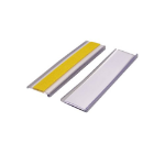 Beaverswood Self-Adhesive Ticket Holders (Clear) With Card Insert (White) For Shelving and Racking H25mmxW100mm (Pack 100) - TS210