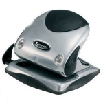 REXEL 2 HOLE PUNCH P255 CLAM 25 SHEETS SILVER / BLACK