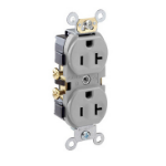 Leviton CR20-GY socket-outlet NEMA 5-20R Gray