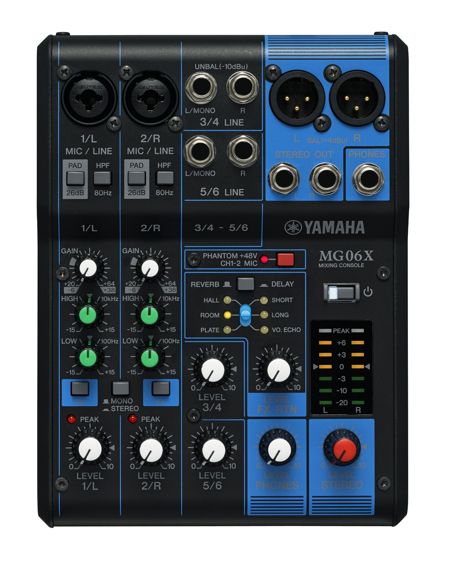 Photos - Mixing Desk Yamaha MG06X audio mixer 6 channels Black 