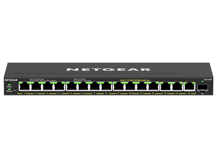 Image of NETGEAR GS316EP Managed Gigabit Ethernet (10/100/1000) Power over...