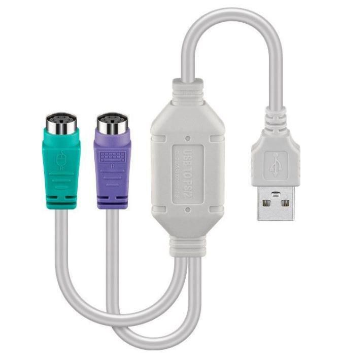 Image of Microconnect USBA2XPS2 PS/2 cable 0.3 m White
