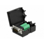 DeLOCK 66264 wire connector Sub-D 9, 10 pin terminal block Black