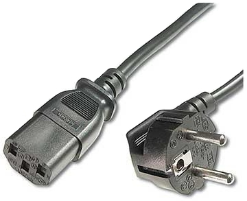 Image of Microconnect PE010410 power cable Black 1 m CEE7/7 C13 coupler
