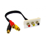 Cables Direct ZZ-MOD-3RCA keystone module