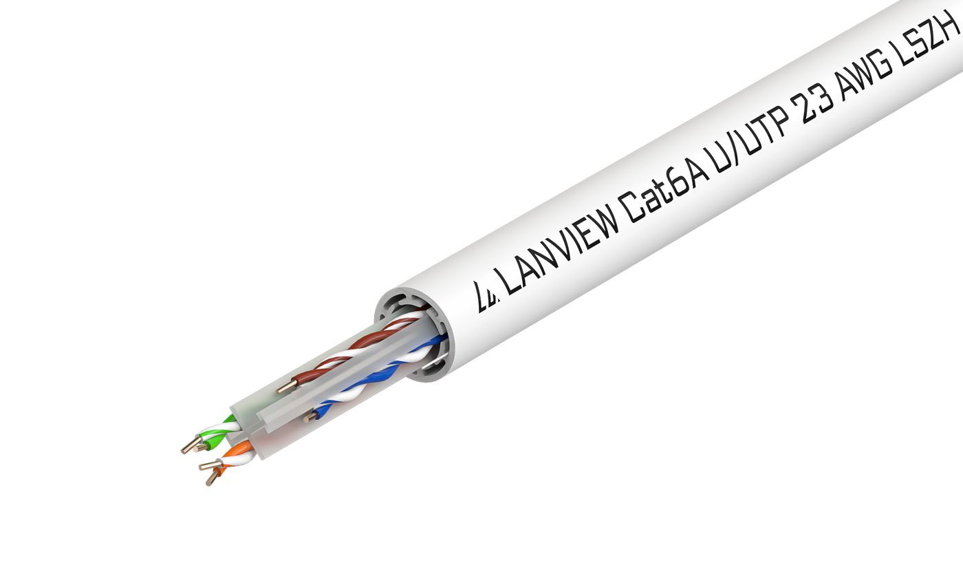 Image of Lanview LVN122182 networking cable White 500 m Cat6a U/UTP (UTP)