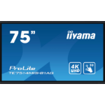 iiyama TE7514MIS-B1AG Signage Display Interactive flat panel 190.5 cm (75") LCD Wi-Fi 435 cd/m² 4K Ultra HD Black Touchscreen Built-in processor Android 24/7 -