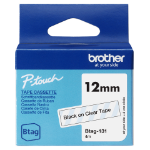 Brother BTAG-131 DirectLabel-etikettes black on Transparent 12mm x 4m for Brother Btag 12mm