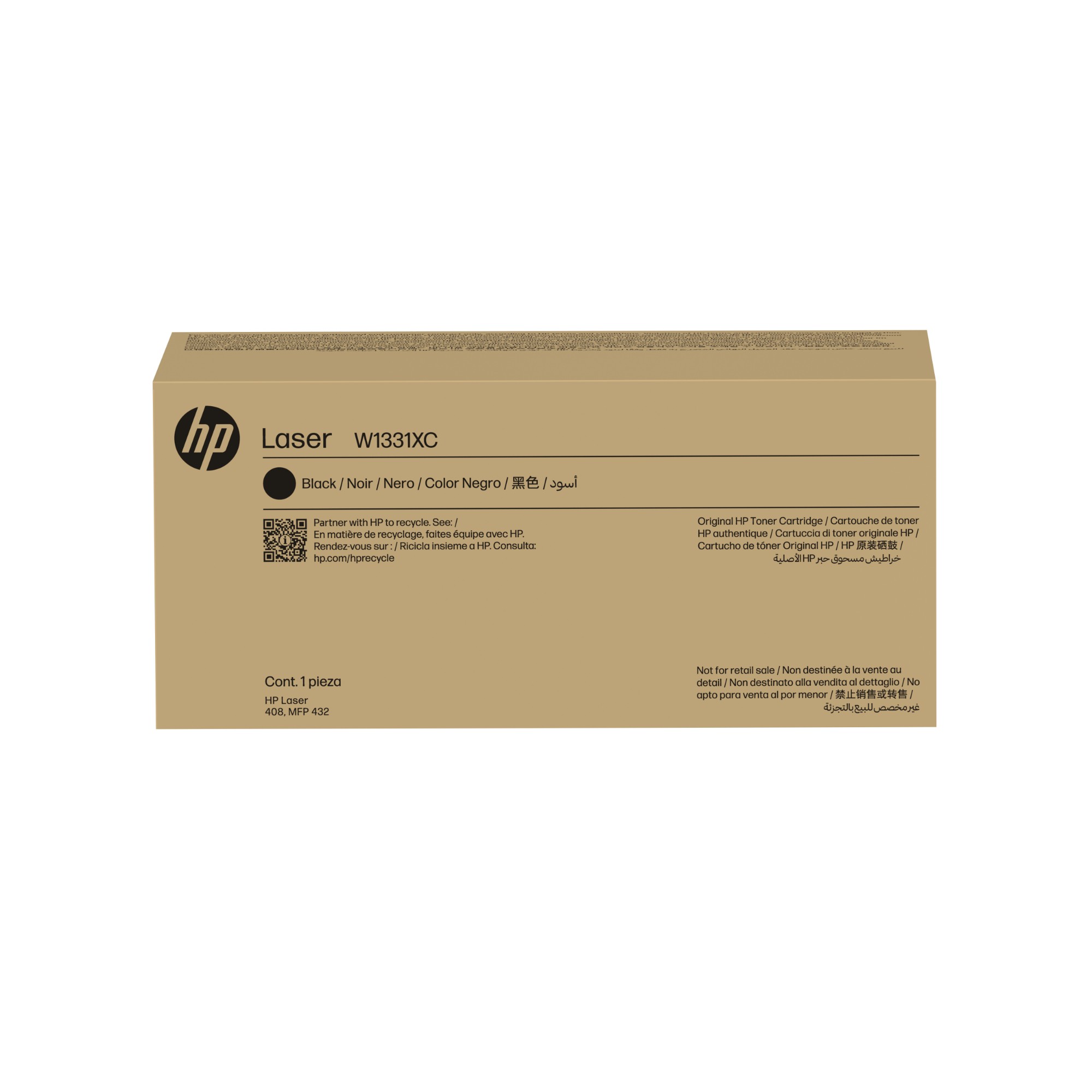 HP W1331X/331X Toner-kit. 15K pages ISO/IEC 19752 for HP Laser 408