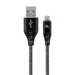 Gembird CC-USB2B-AMMBM-1M-BW USB-kabel USB 2.0 Micro-USB B USB A Zwart, Wit