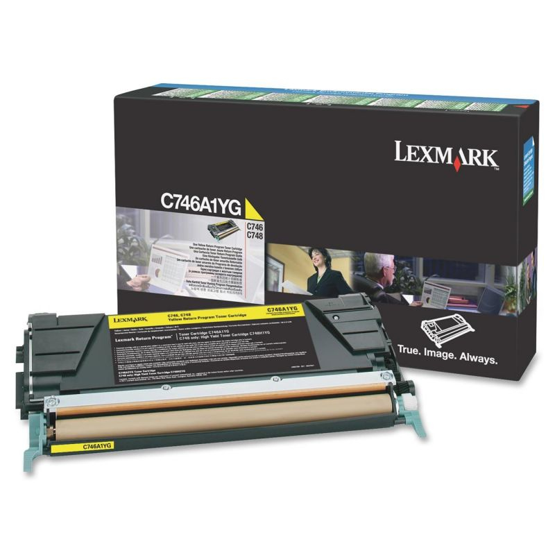 Image of Lexmark C746A1YG Toner cartridge yellow return program, 7K pages...