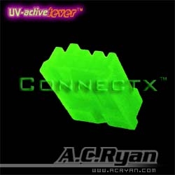 Image of AC Ryan Connectx Floppy Power 4pin Female - UVGreen 100x Green
