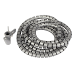 4Cabling Easy Wrap Cable Spiral 25mm x 2.5m: Grey