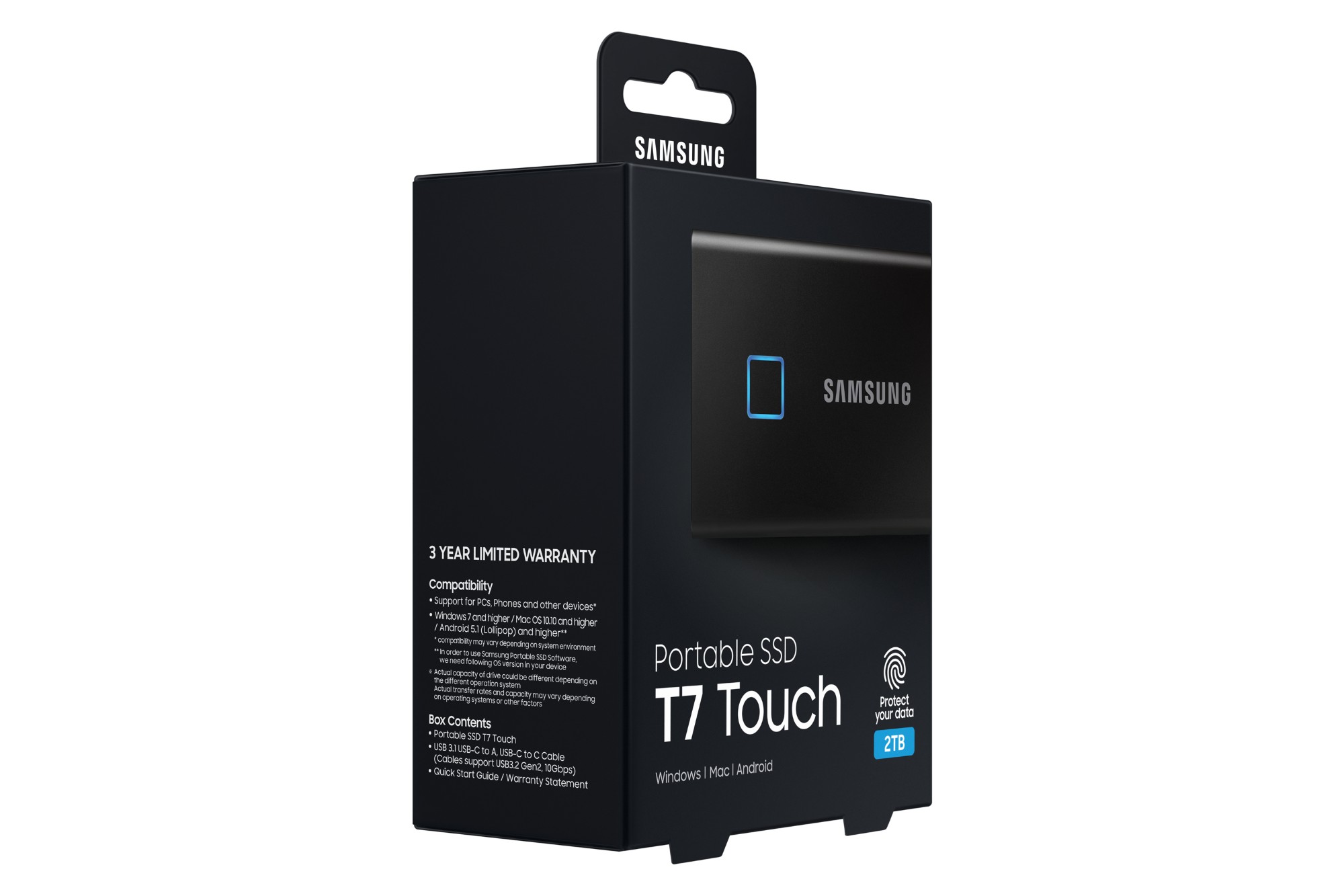 SAMSUNG ポータブルSSD T7 Touchシリーズ 2TB ブラック | www.tspea.org