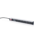 Digitus 1U PDU,19" Switched Surge protected, filter