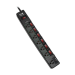Tripp Lite TLP76MSGB surge protector Black 7 AC outlet(s) 110 - 125 V 72" (1.83 m)