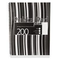 Pukka Pad Stripes Polypropylene Wirebound Jotta Notebook 200 Pages A5 Black (3 Pack) JP018