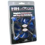 Inter-Tech N-120-B Computer behuizing Ventilator Zwart, Blauw