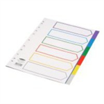 Concord 6 PART DIVIDER COLOURED TABS