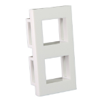 Cablenet 2 Port Fascia for Keystone Jack (Unshuttered) 25mm x 50mm