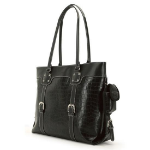Mobile Edge Signature Tote - Faux-Croc 15.4" Ladies case Black