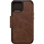 OtterBox Strada Series Folio MagSafe for iPhone 15, Espresso (Brown)