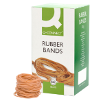 Q-CONNECT Rubber bands Natural – No. 19 (1.5x90mm) – Box 500g