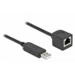 DeLOCK 64164 seriële kabel Zwart 1 m USB Type-A RJ-45