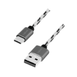 LogiLink CU0201 USB cable USB 2.0 USB C USB A Black, White
