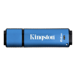 Kingston Technology DataTraveler Vault Privacy 3.0 USB flash drive 64 GB USB Type-A 3.2 Gen 1 (3.1 Gen 1) Black, Blue