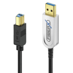 FiberX FX-I545-030 USB cable USB 3.2 Gen 1 (3.1 Gen 1) 30 m USB A USB B Black, Silver