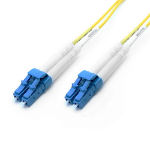 Cablenet 1m OS2 9/125 LC-LC Duplex Yellow LSOH 1.8mm Minizip Fibre Patch Lead