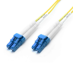 Cablenet 0.5m OS2 9/125 LC-LC Duplex Yellow LSOH 1.8mm Minizip Fibre Patch Lead